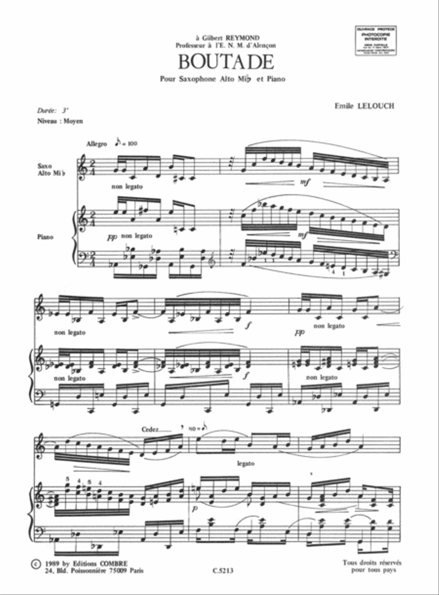 Boutade Boutade Piano Accompaniment scores gallery preview page 2