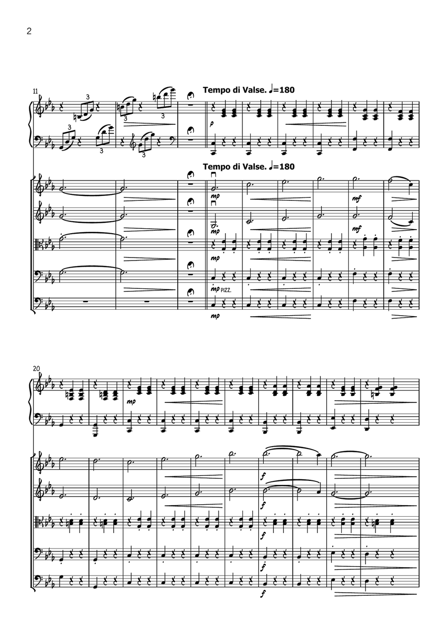 Songe d`automne String Orchestra scores gallery preview page 2