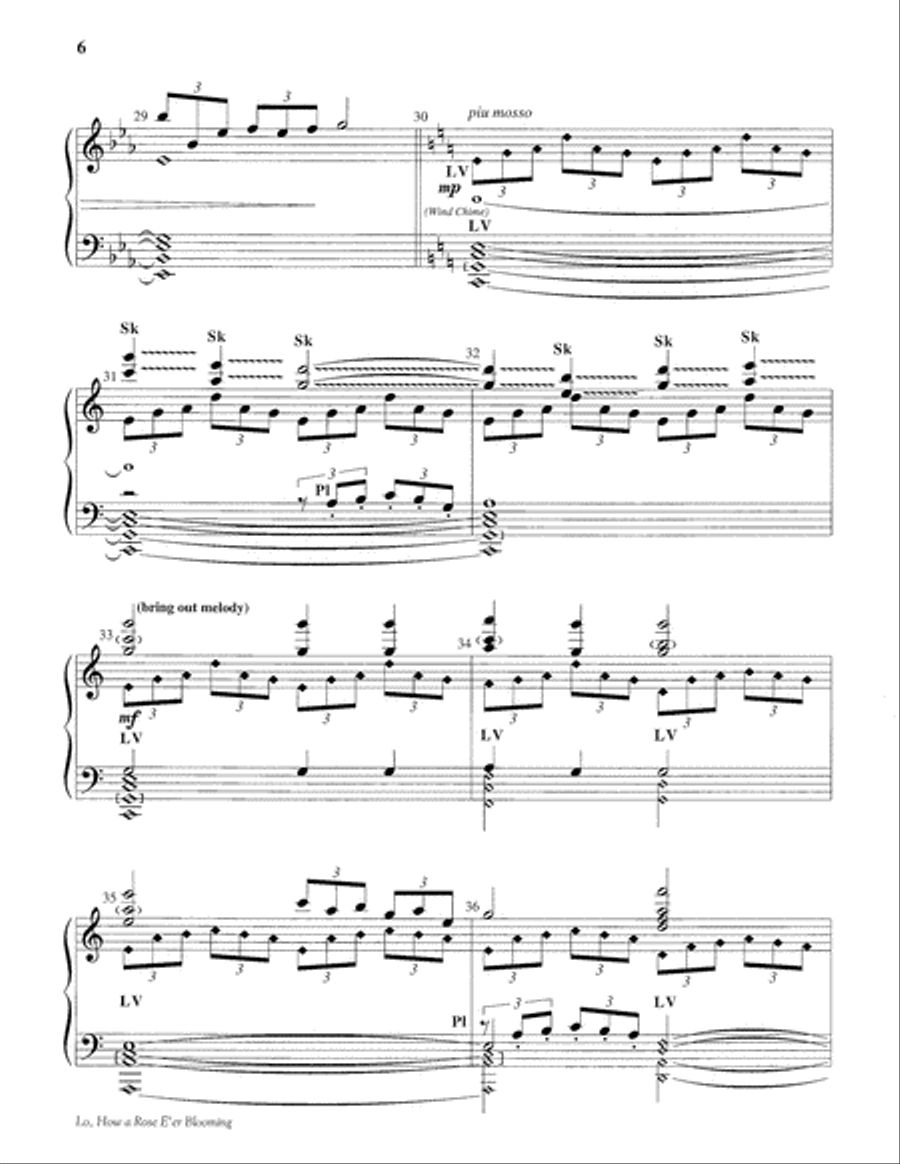 Lo, How a Rose E'er Blooming 5-Octaves scores gallery preview page 5