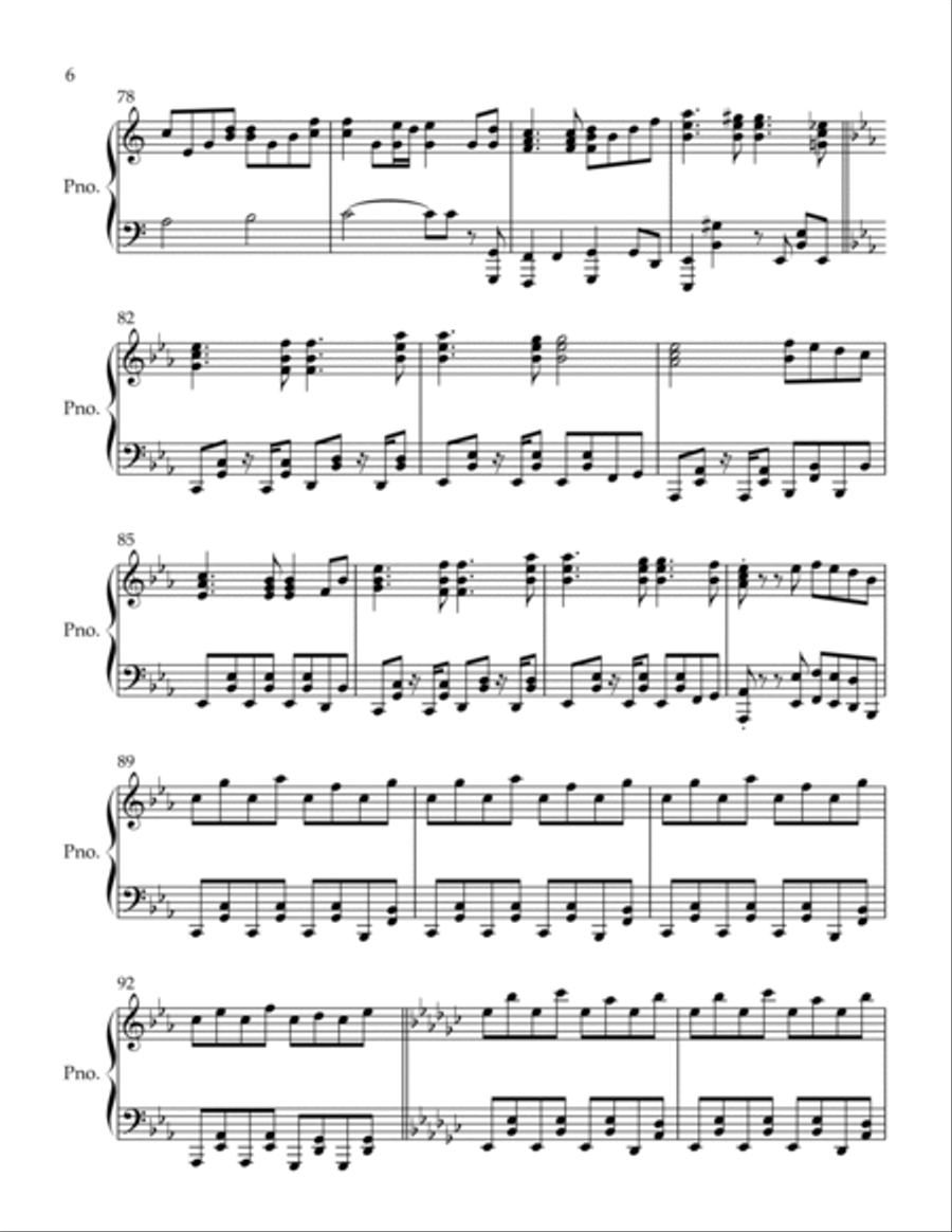 Shinzouo Sasageyo Piano Solo scores gallery preview page 6