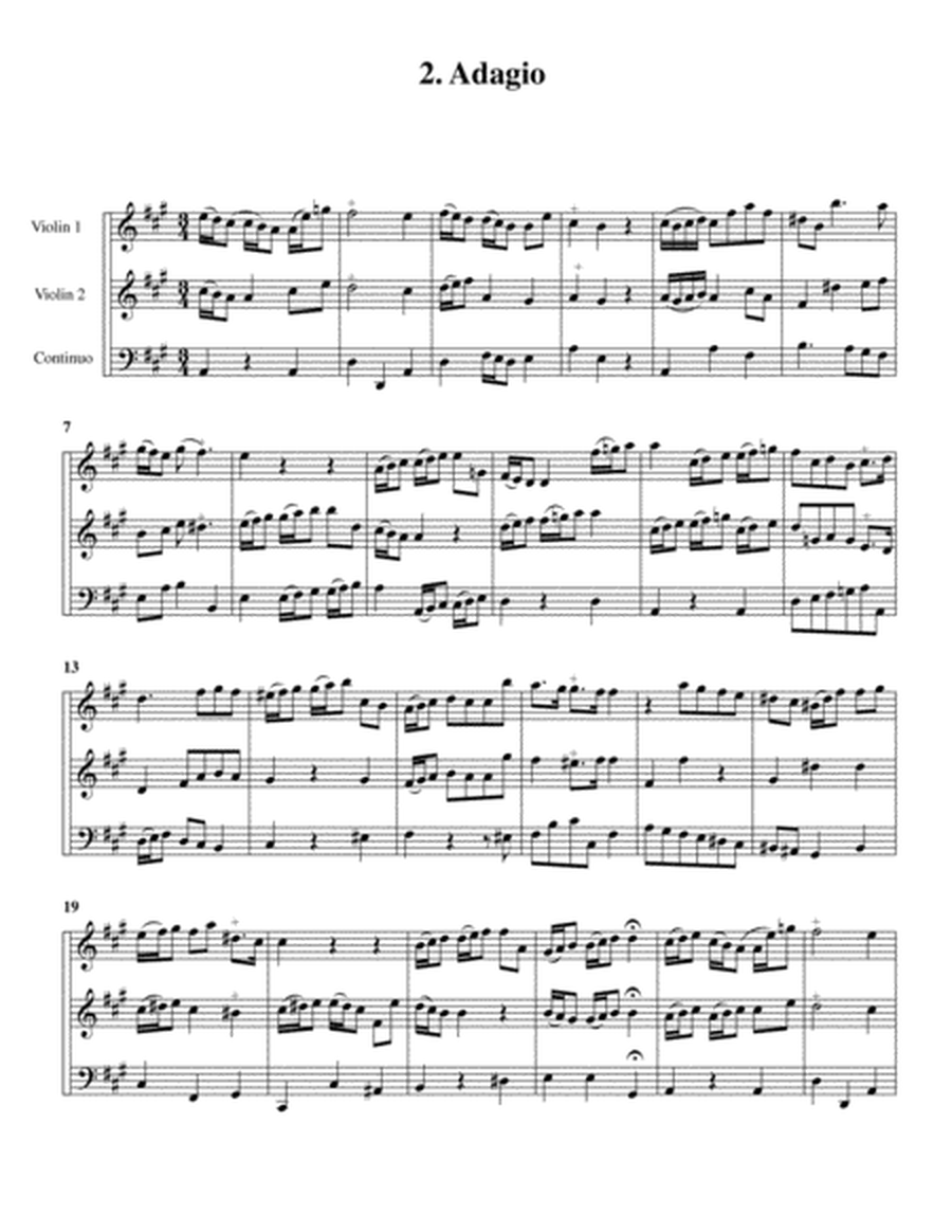 Trio sonata QV 2 Anh. 32 for 2 violins and continuo in A major