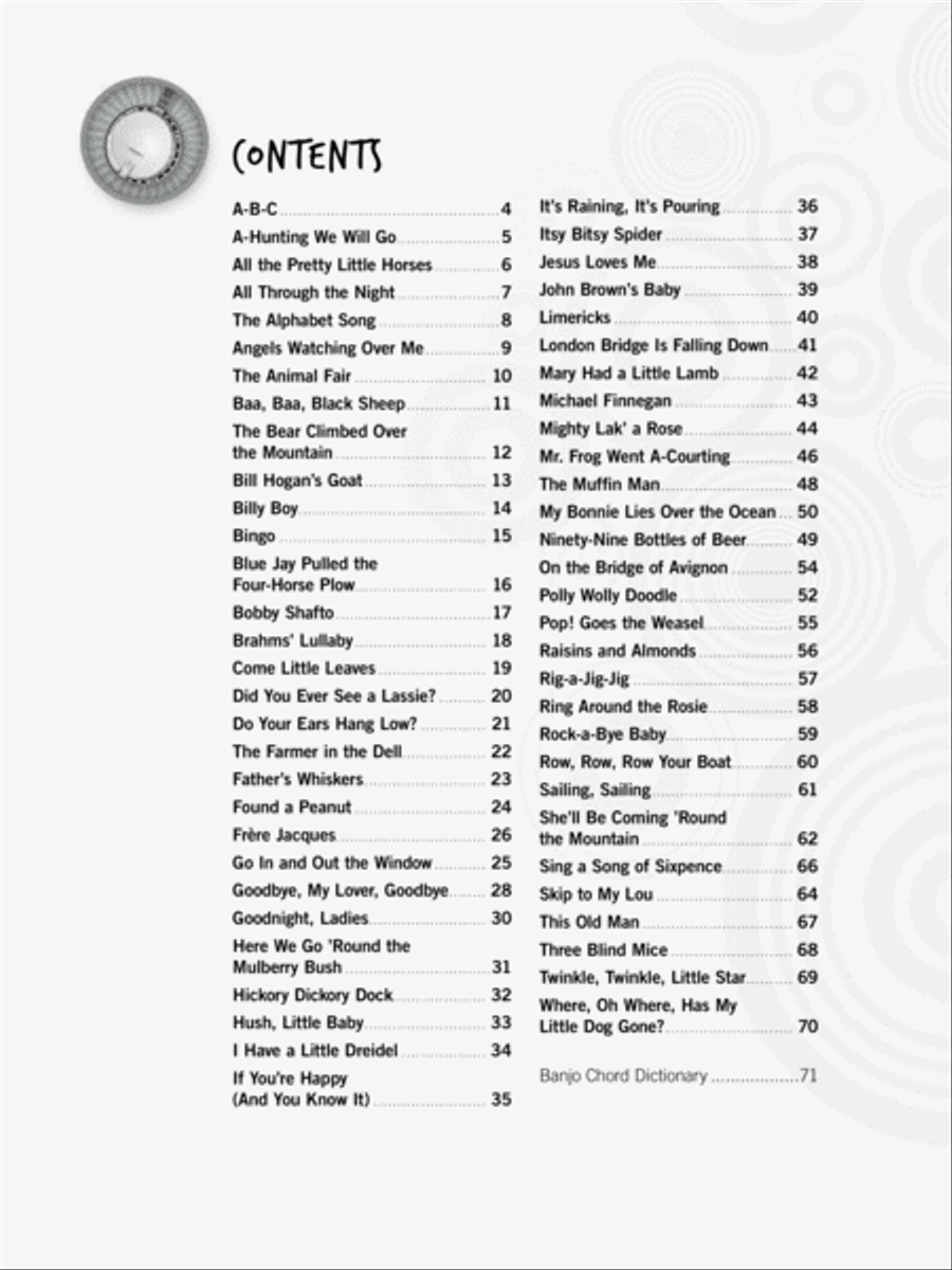 Just for Fun -- Children's Songs for Banjo Banjo scores gallery preview page 3