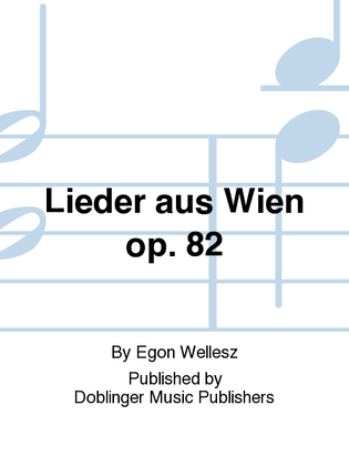 Book cover for Lieder aus Wien op. 82
