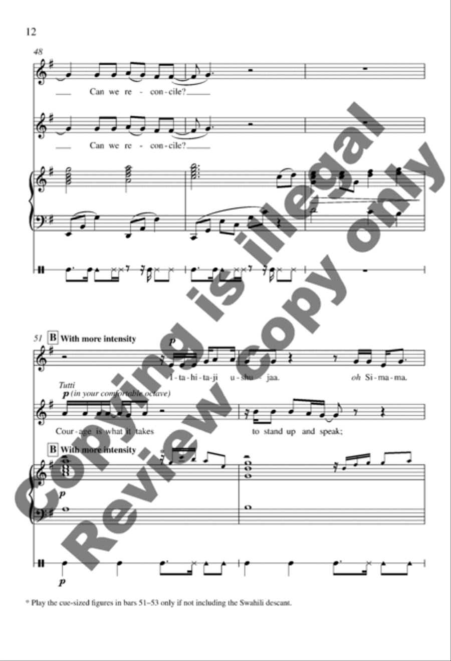 Reconcile Unison Choir scores gallery preview page 12
