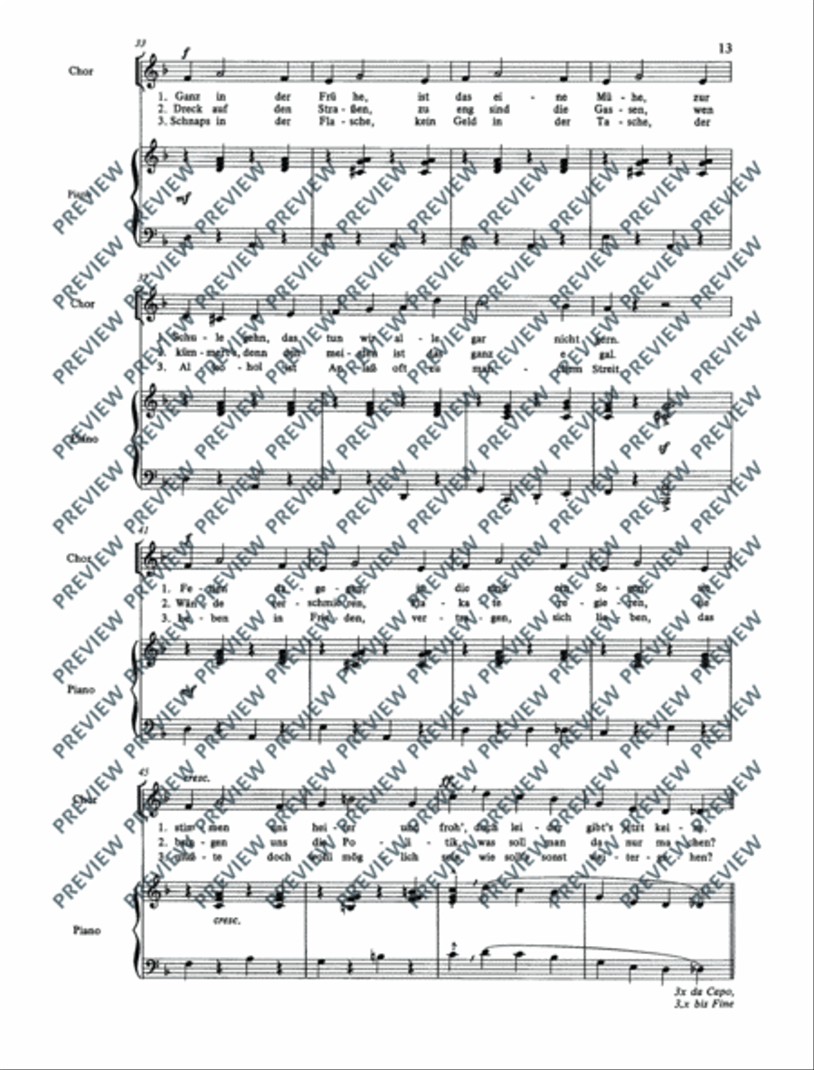 Frieden auf dieser Welt Choir scores gallery preview page 14