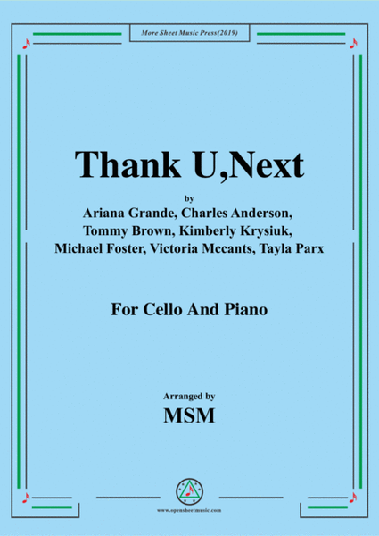Thank U,Next,for Cello And Piano