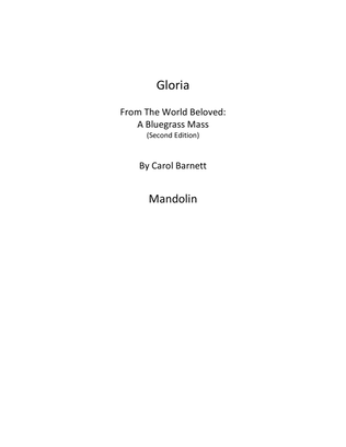 Book cover for Gloria (from The World Beloved: A Bluegrass Mass) - Mandolin