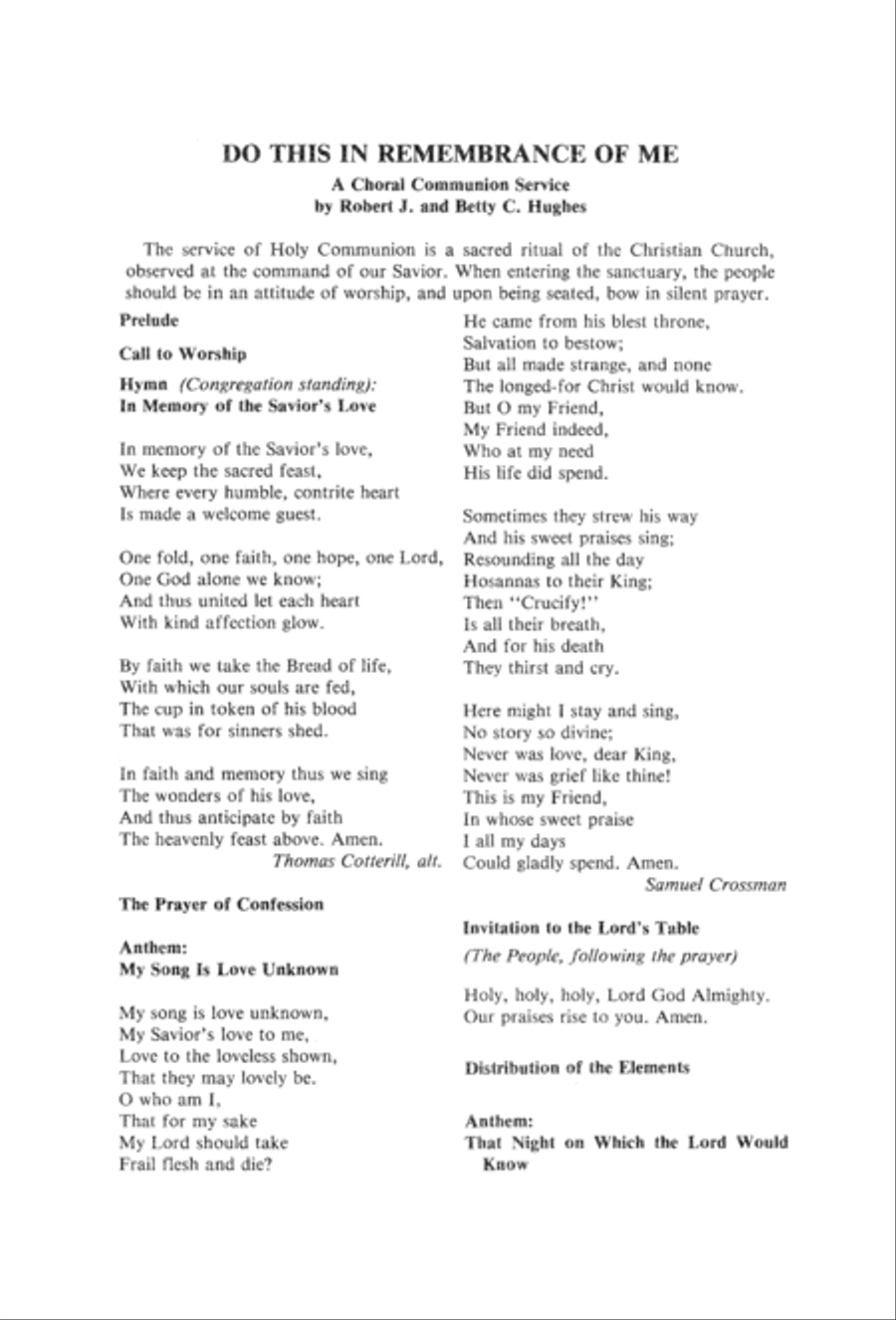 Do This in Remembrance of Me 4-Part scores gallery preview page 26
