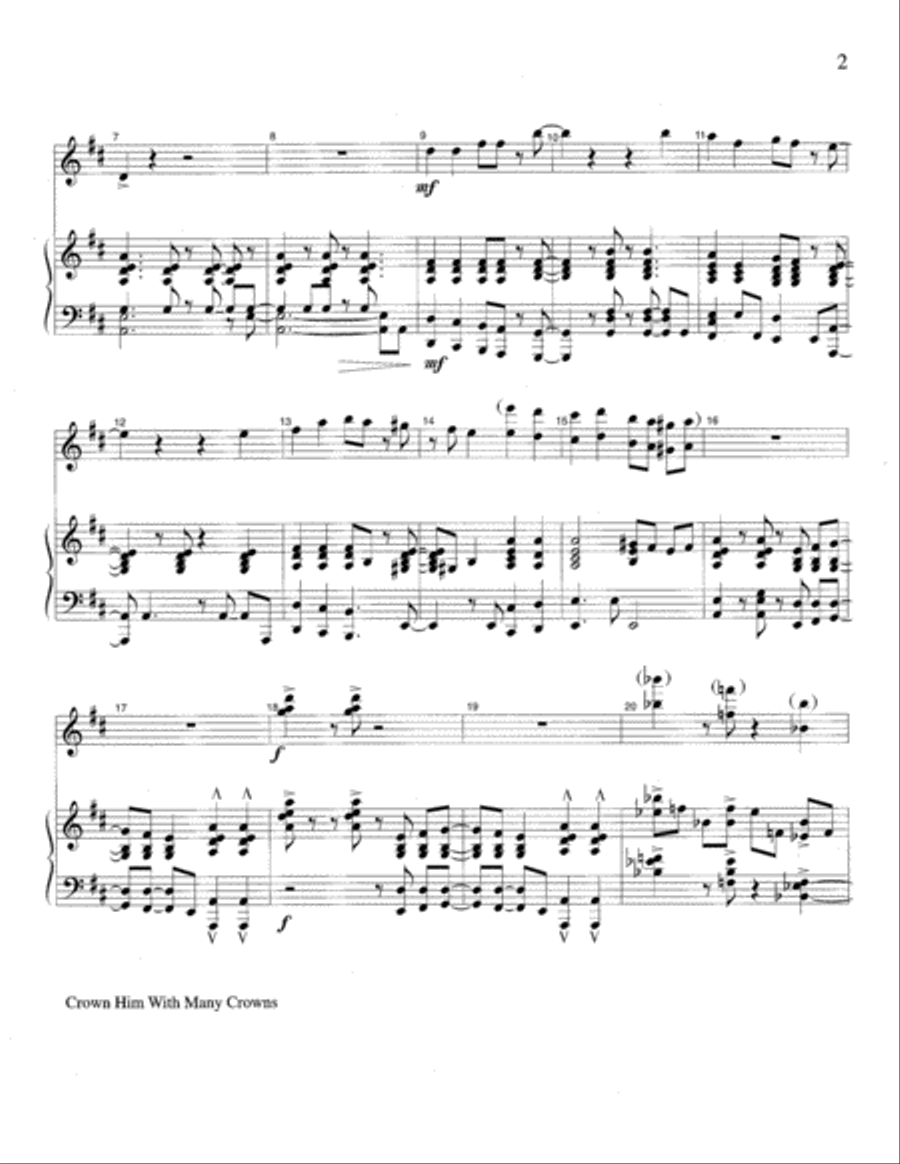 Crown Him with Many Crowns Percussion scores gallery preview page 15