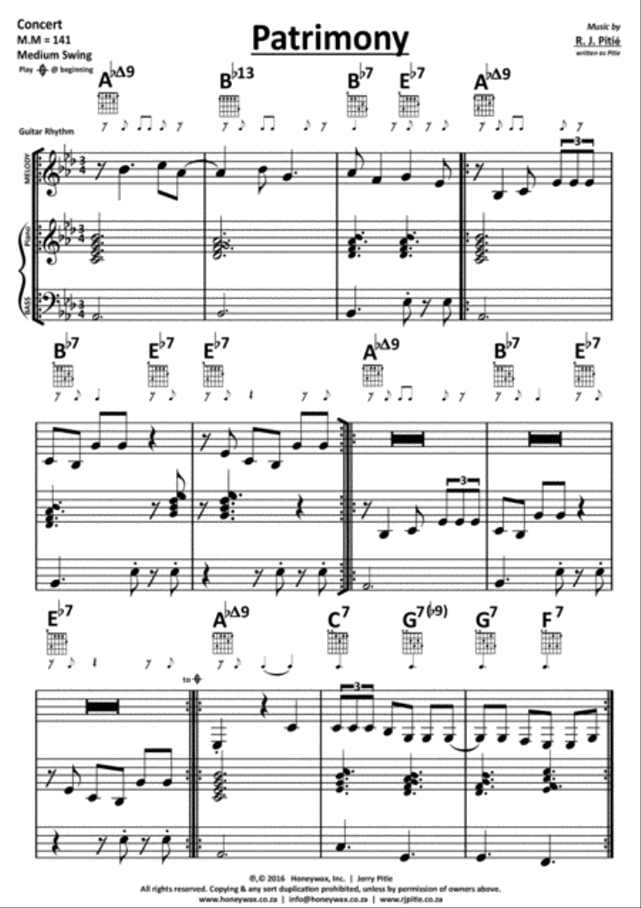 Patrimony Jazz Ensemble scores gallery preview page 1