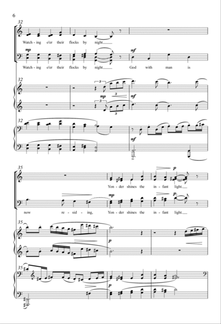 Angels from the Realms of Glory 4-Part scores gallery preview page 5