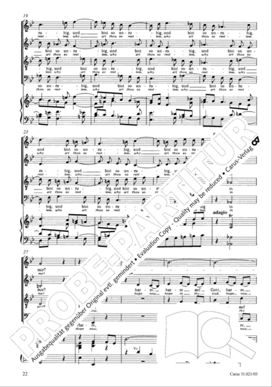 Lord my God, my heart and soul were sore distressed (Ich hatte viel Bekummernis) STB scores gallery preview page 23