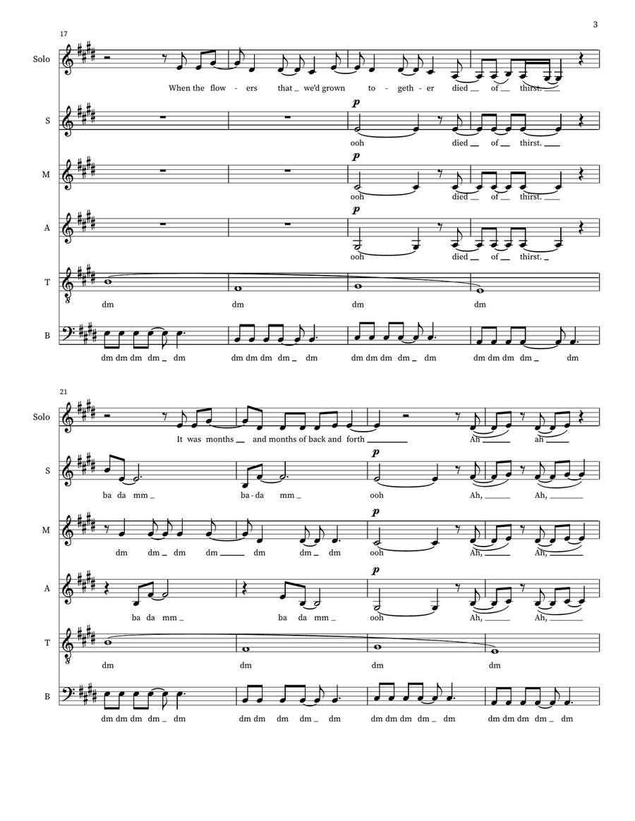 Clean Clean A Cappella scores gallery preview page 3