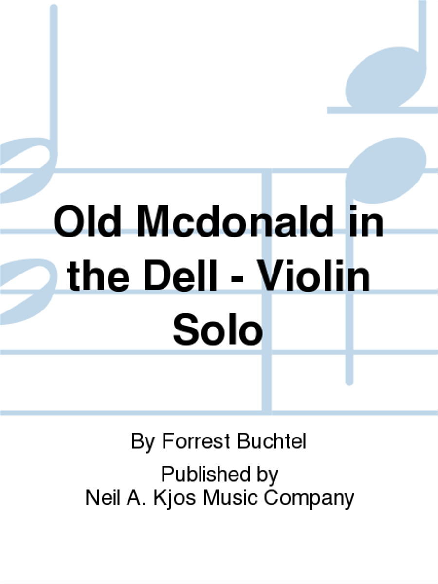 Old McDonald in the Dell - Violin Solo Orchestra - Sheet Music