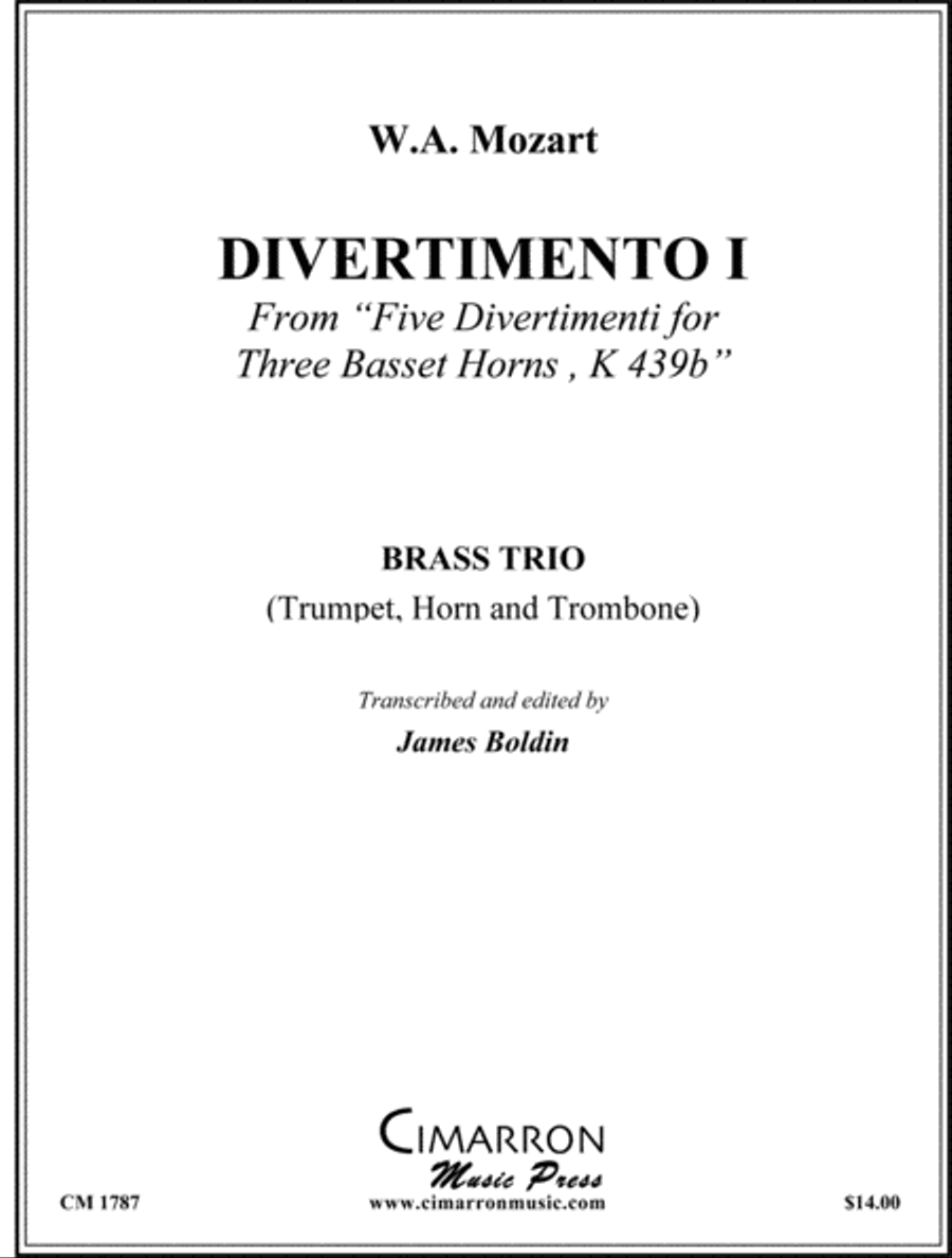 Divertimento I Divertimento I Brass Trio scores gallery preview page 1
