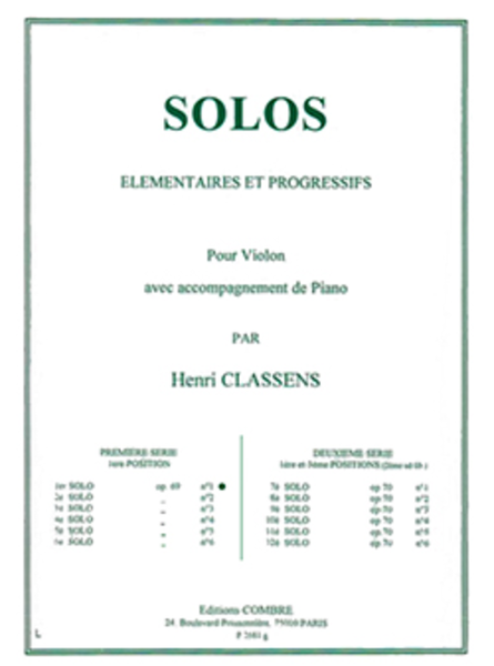 Solo elementaire et progressif No. 1 Op. 69 No. 1