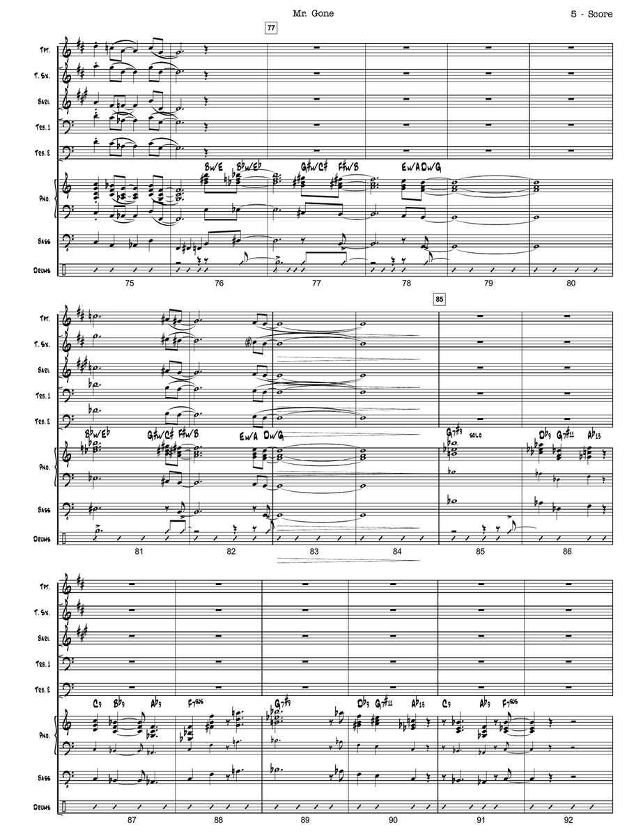 Mr. Gone Small Ensemble scores gallery preview page 6