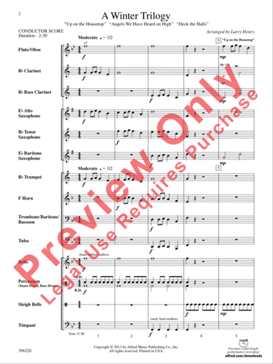 A Winter Trilogy Concert Band scores gallery preview page 3