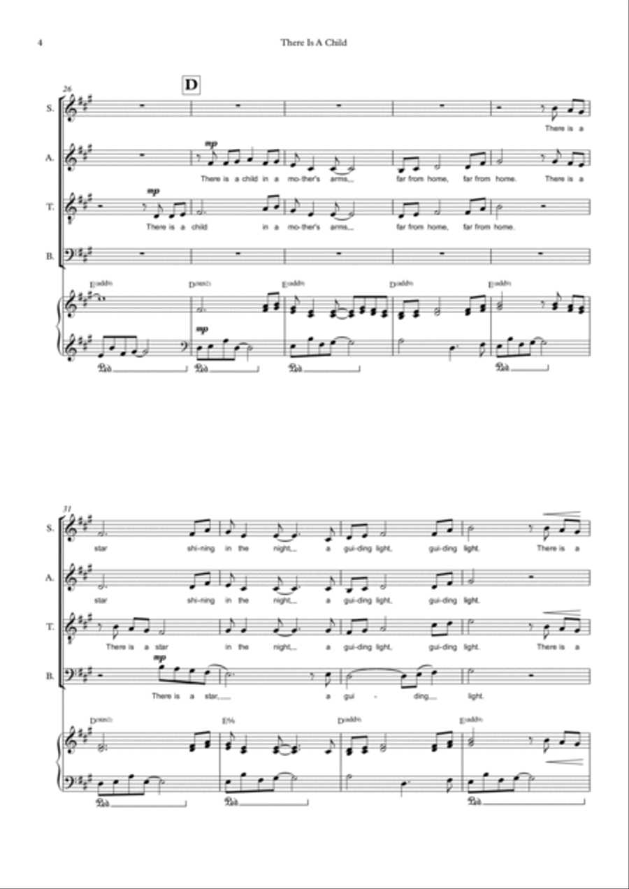 There Is A Child 4-Part scores gallery preview page 4