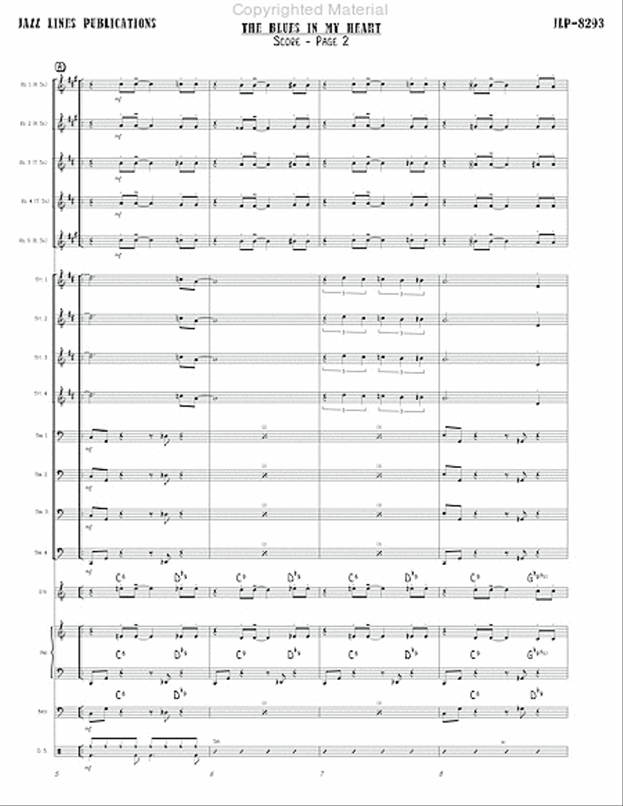 Blues In My Heart Big Band scores gallery preview page 5