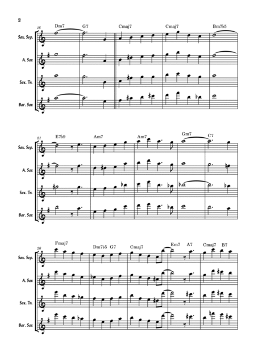 There Will Never Be Another You Woodwind Quartet scores gallery preview page 2