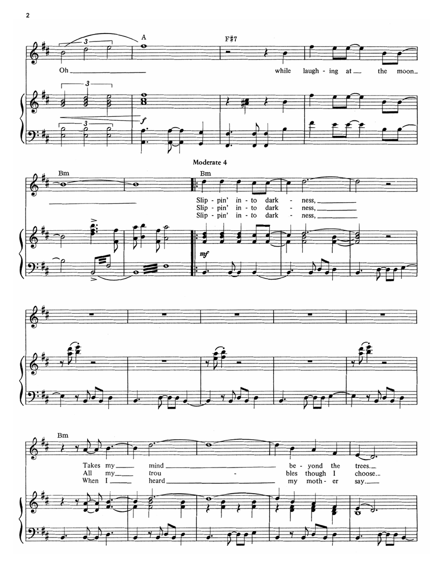 Slippin' Into Darkness Piano, Vocal, Guitar scores gallery preview page 2