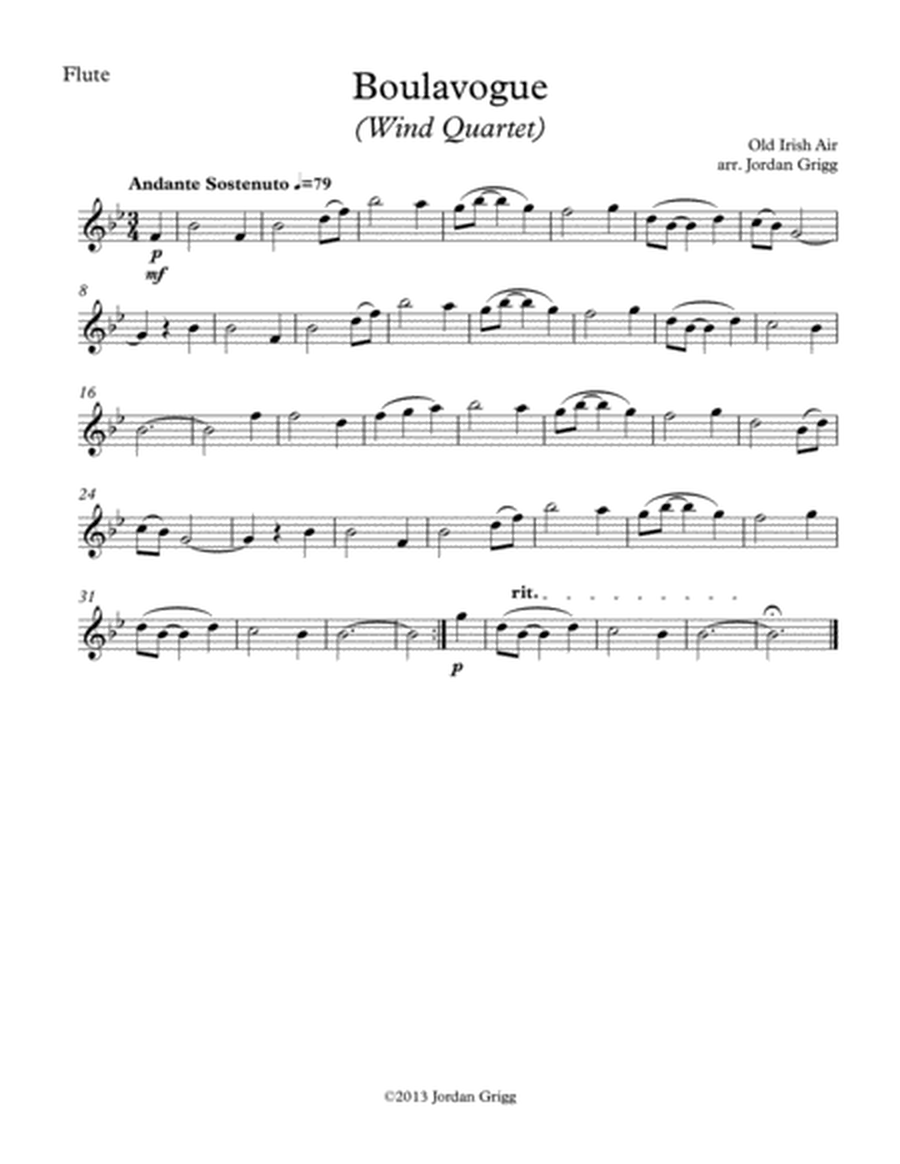 Boulavogue (Wind Quartet) image number null