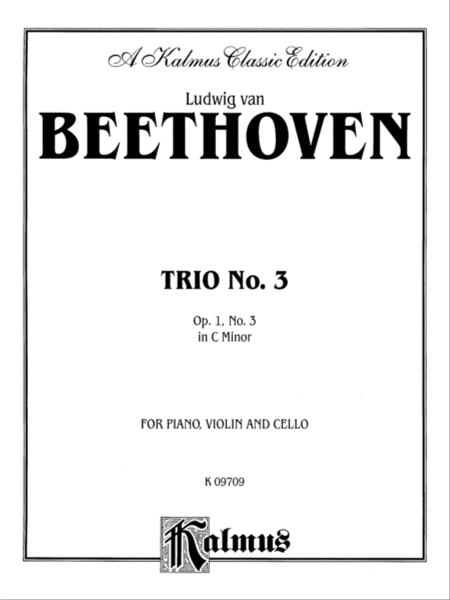 Piano Trio No. 3 -- Op. 1, No. 3