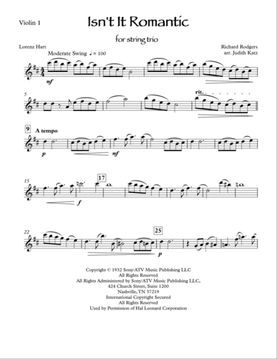 Isn't It Romantic? String Trio scores gallery preview page 6