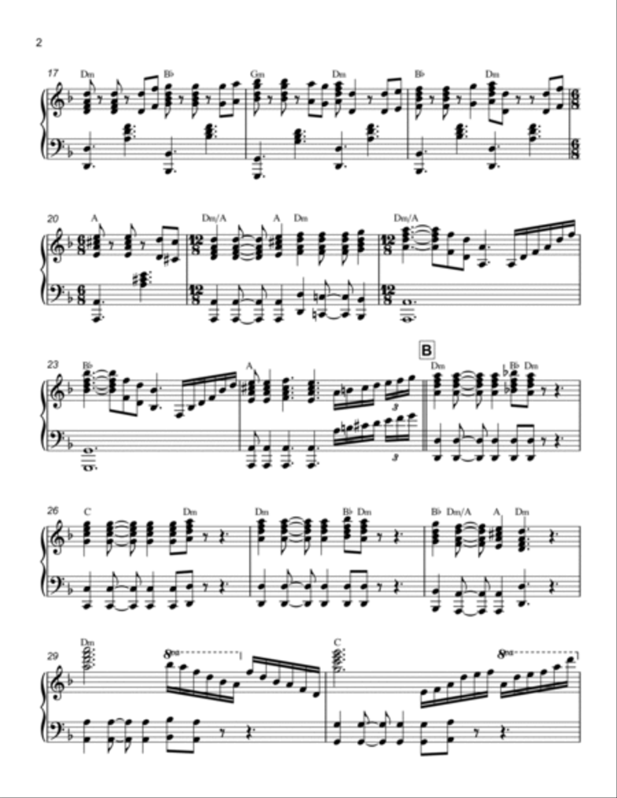 He's A Pirate, from Pirates Of The Caribbean Piano Solo scores gallery preview page 2