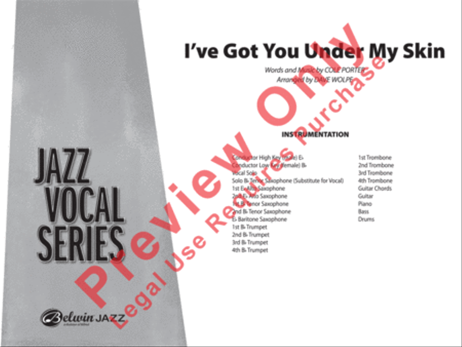 I've Got You Under My Skin Jazz Ensemble scores gallery preview page 2