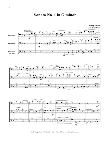 Sonatas 1-6 for Three Euphoniums Volume 1