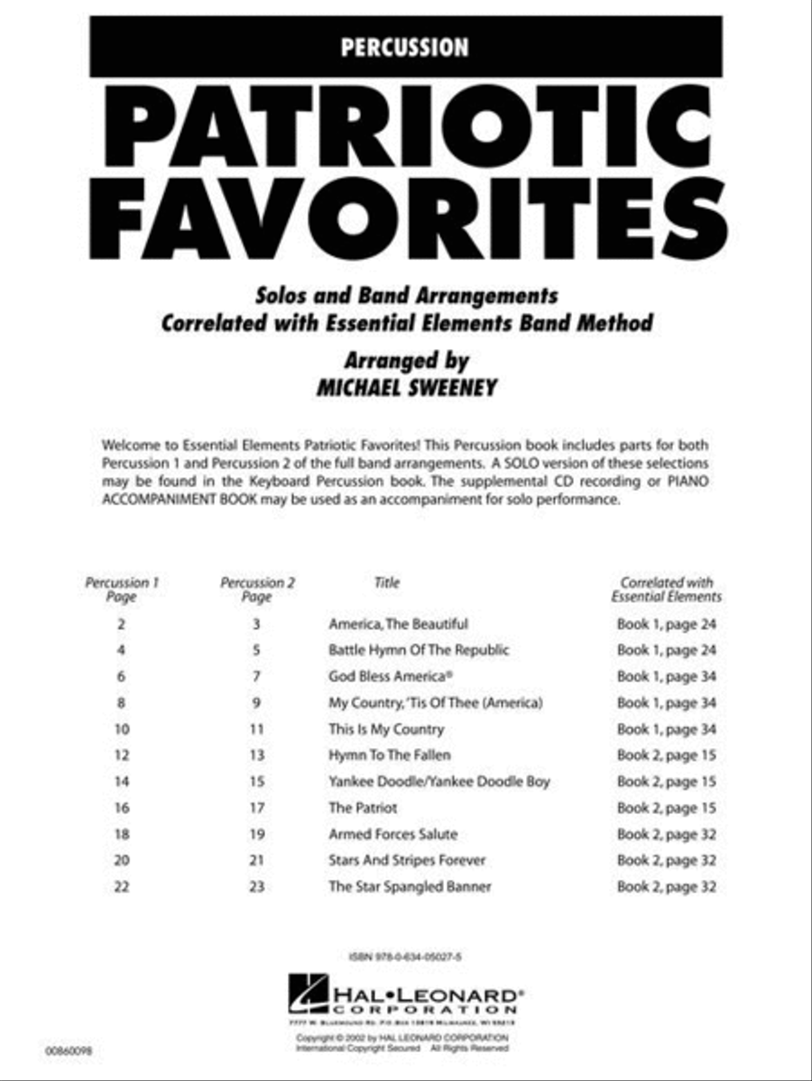 Patriotic Favorites Concert Band Methods scores gallery preview page 3