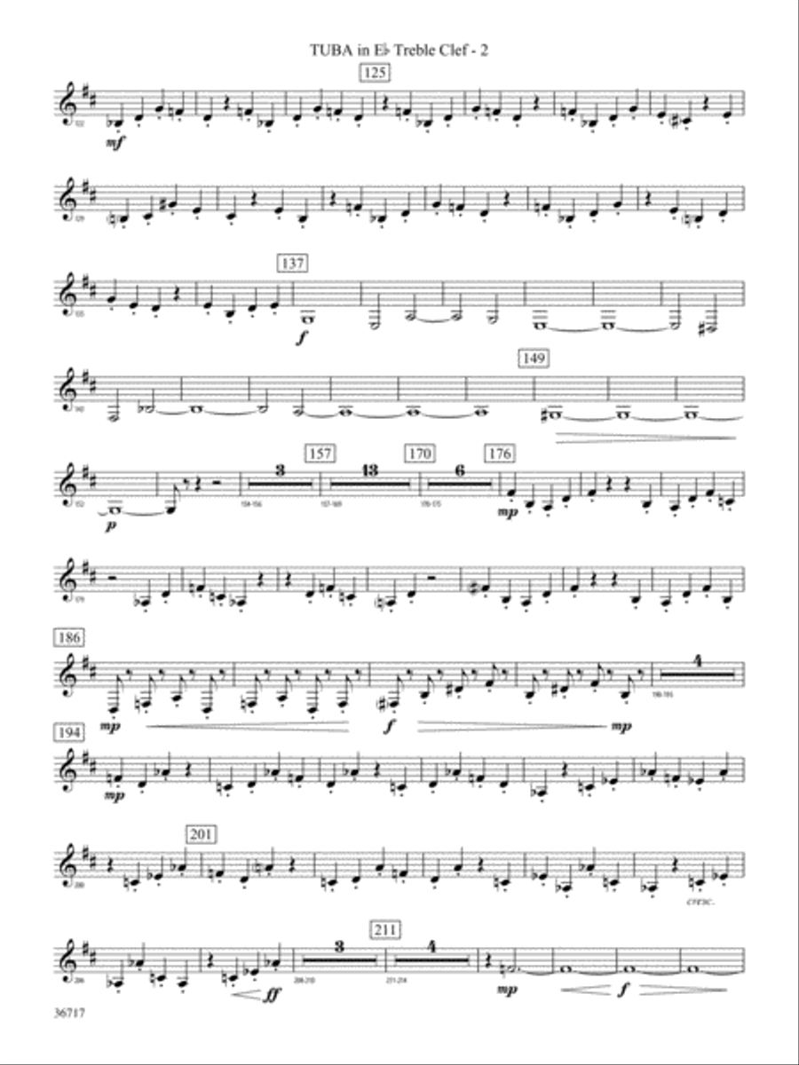 Sparkle: (World Part) E-flat Tuba T.C. Concert Band scores gallery preview page 2
