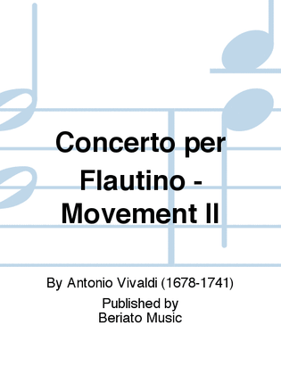 Concerto per Flautino - Movement II