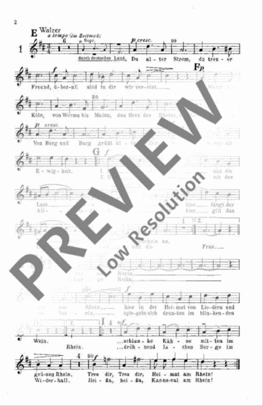 Am schönen Rhein gedenk ich dein Mixed Choir scores gallery preview page 3