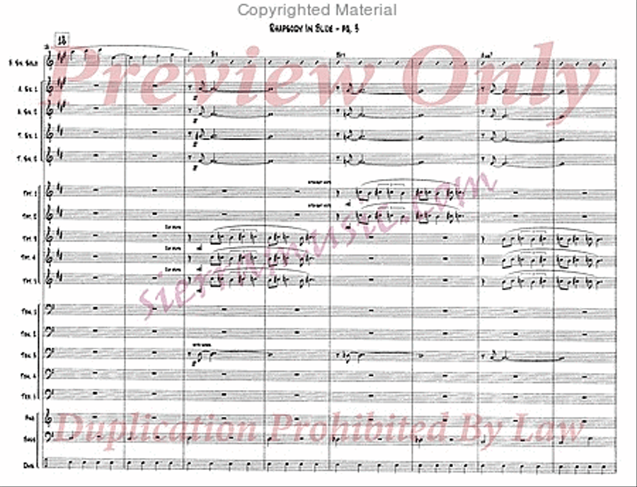 Rhapsody In Blue Jazz Ensemble scores gallery preview page 4