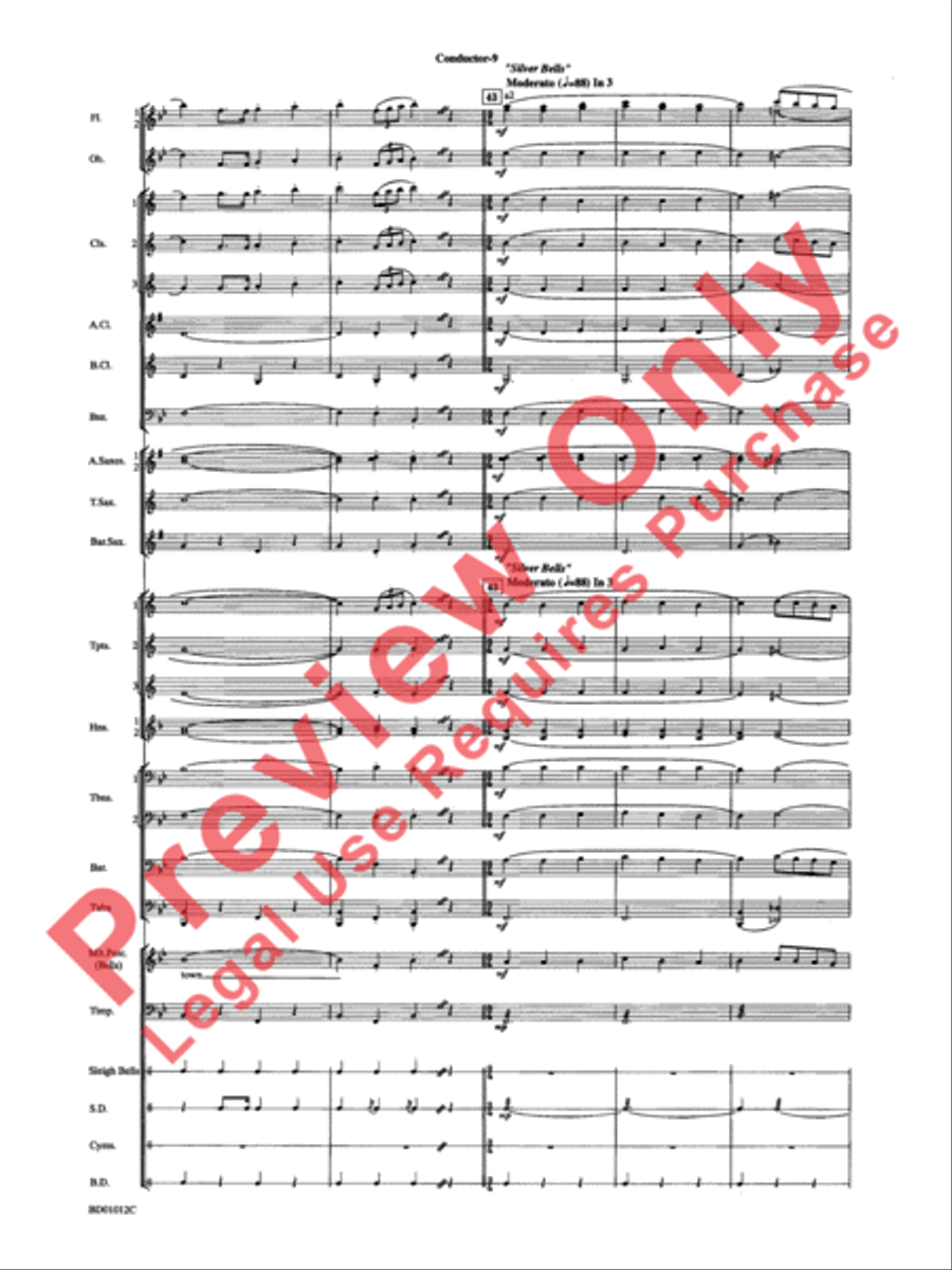 Christmas Pop Sing Along (for Concert Band with Audience Participation) Concert Band scores gallery preview page 11