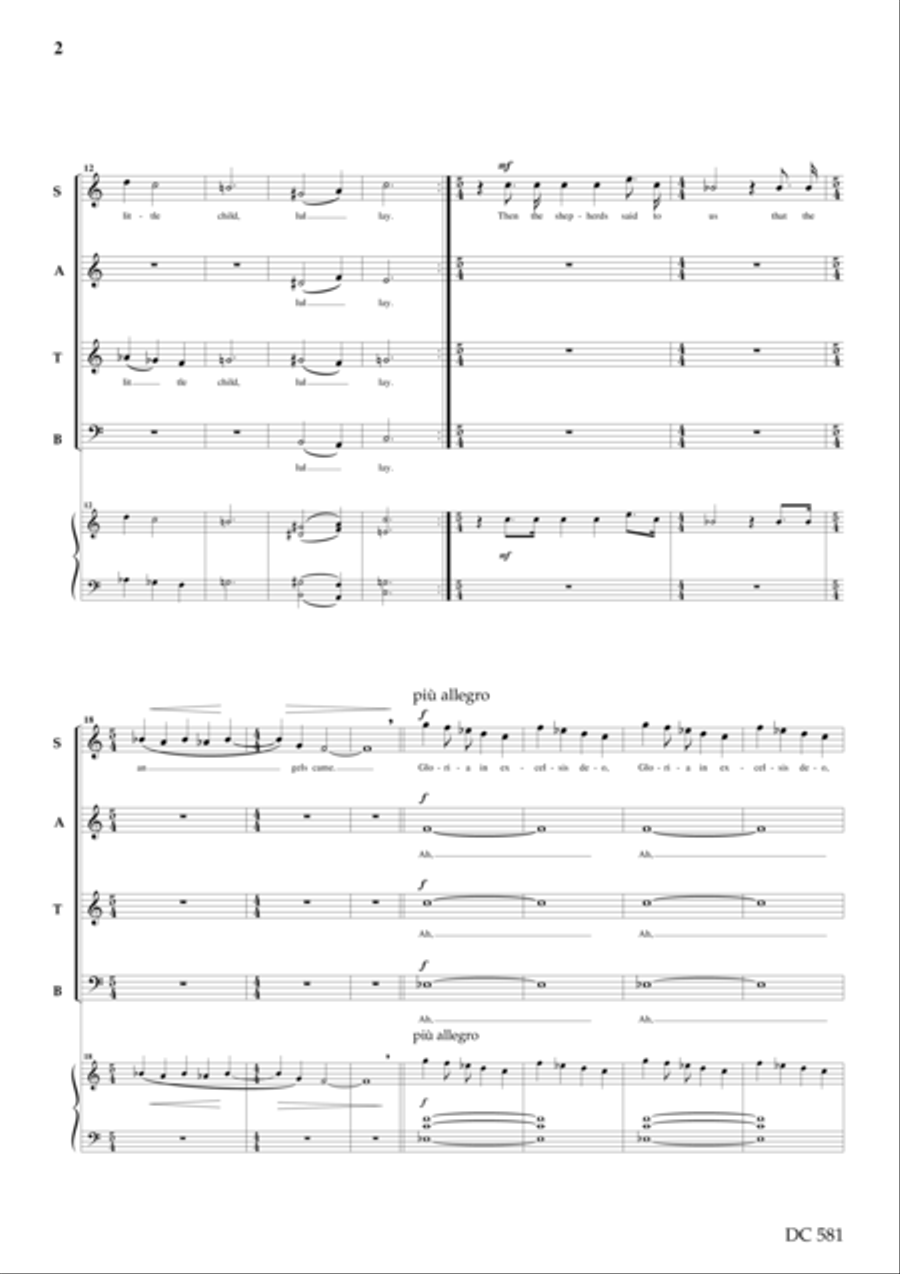 Christmas Lullaby 4-Part scores gallery preview page 2