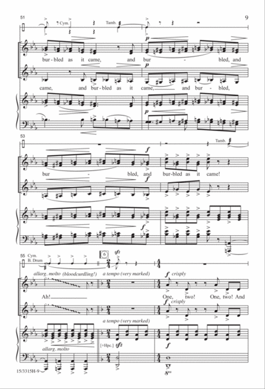 Jabberwocky SSA scores gallery preview page 9