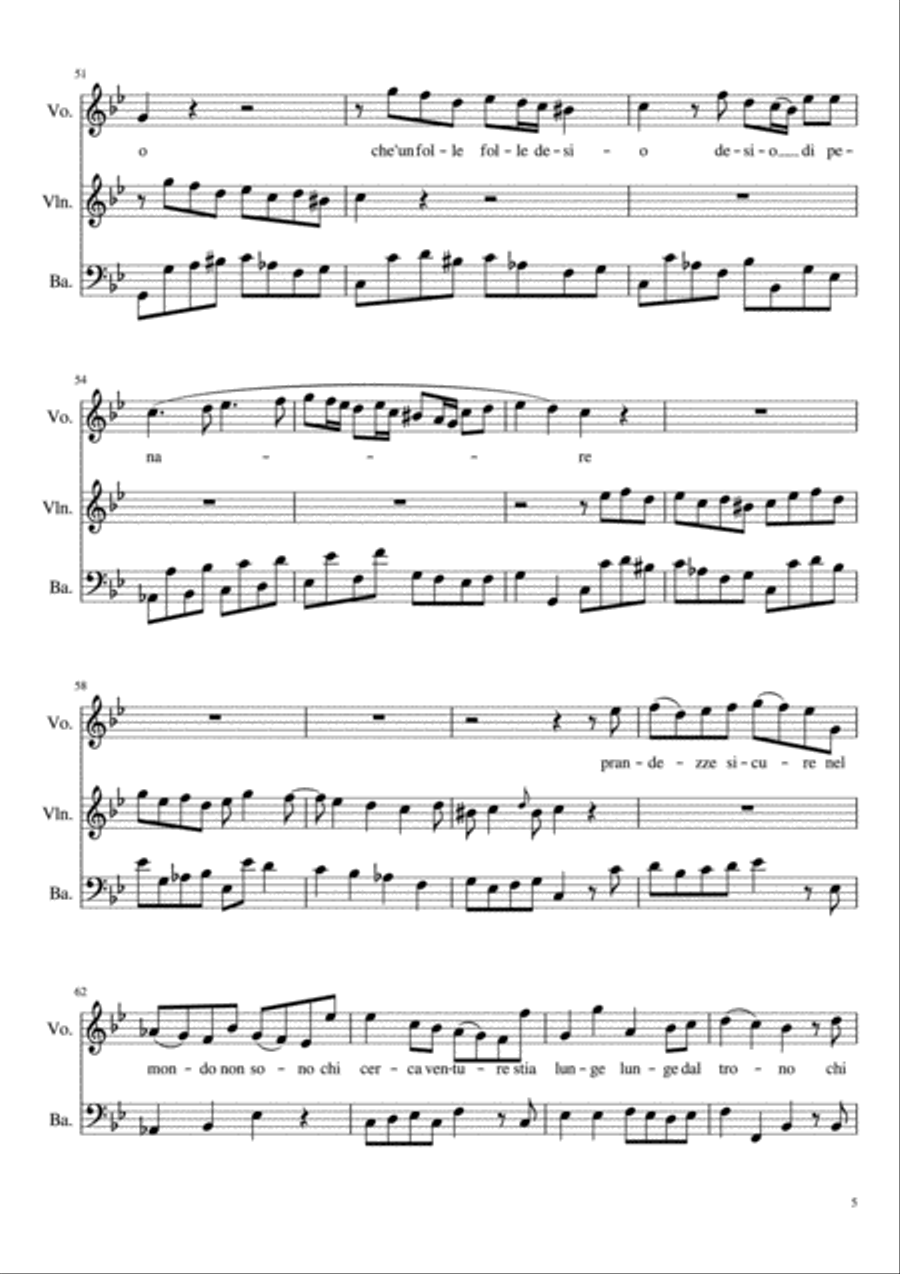 Che mi giova esser Regina Complete Score with Parts Small Ensemble scores gallery preview page 5