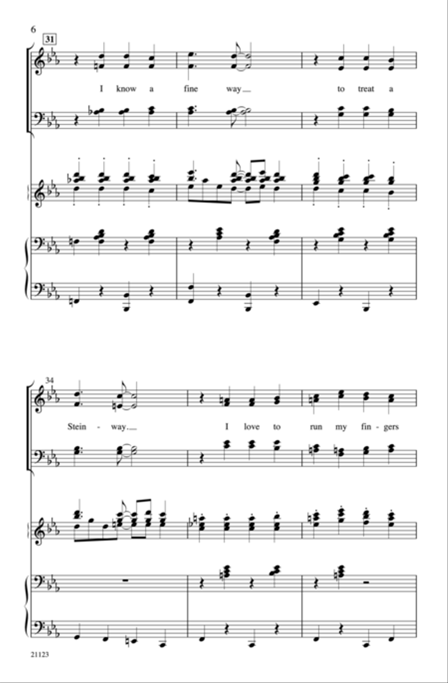 I Love a Piano 4-Part scores gallery preview page 30