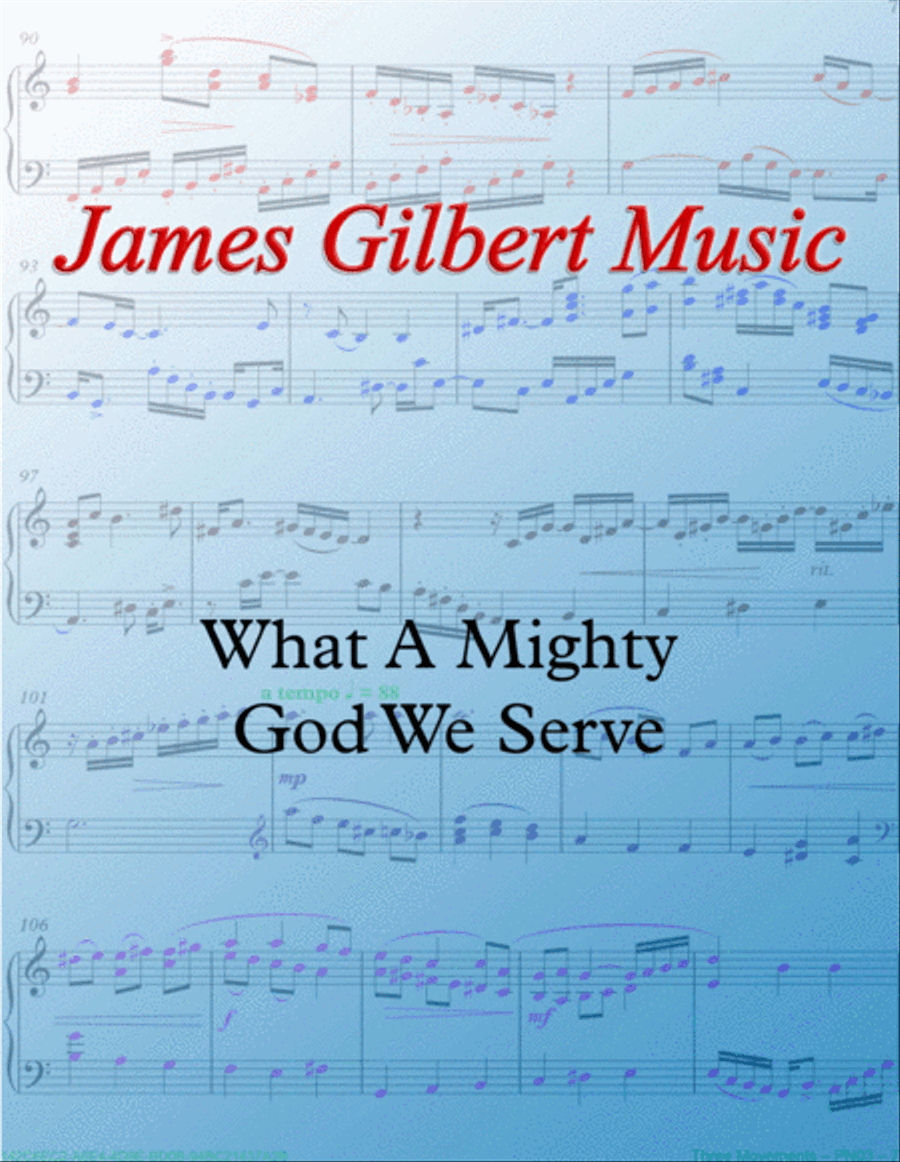 What A Mighty God We Serve Organ Solo scores gallery preview page 1