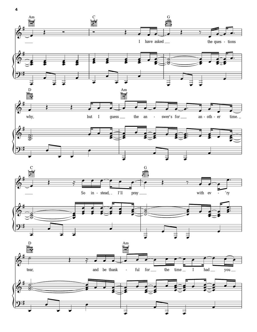 Save A Place For Me Piano, Vocal, Guitar scores gallery preview page 4