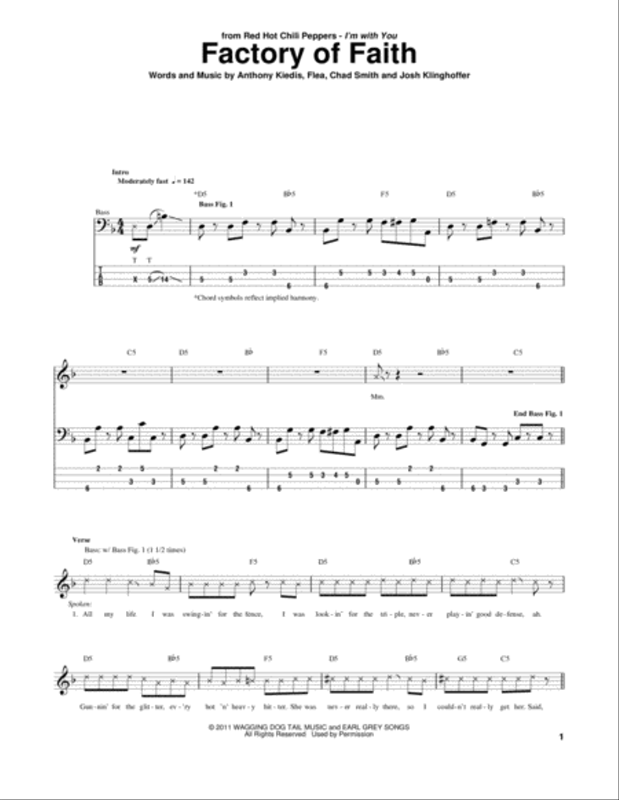 Factory Of Faith Acoustic Guitar scores gallery preview page 1