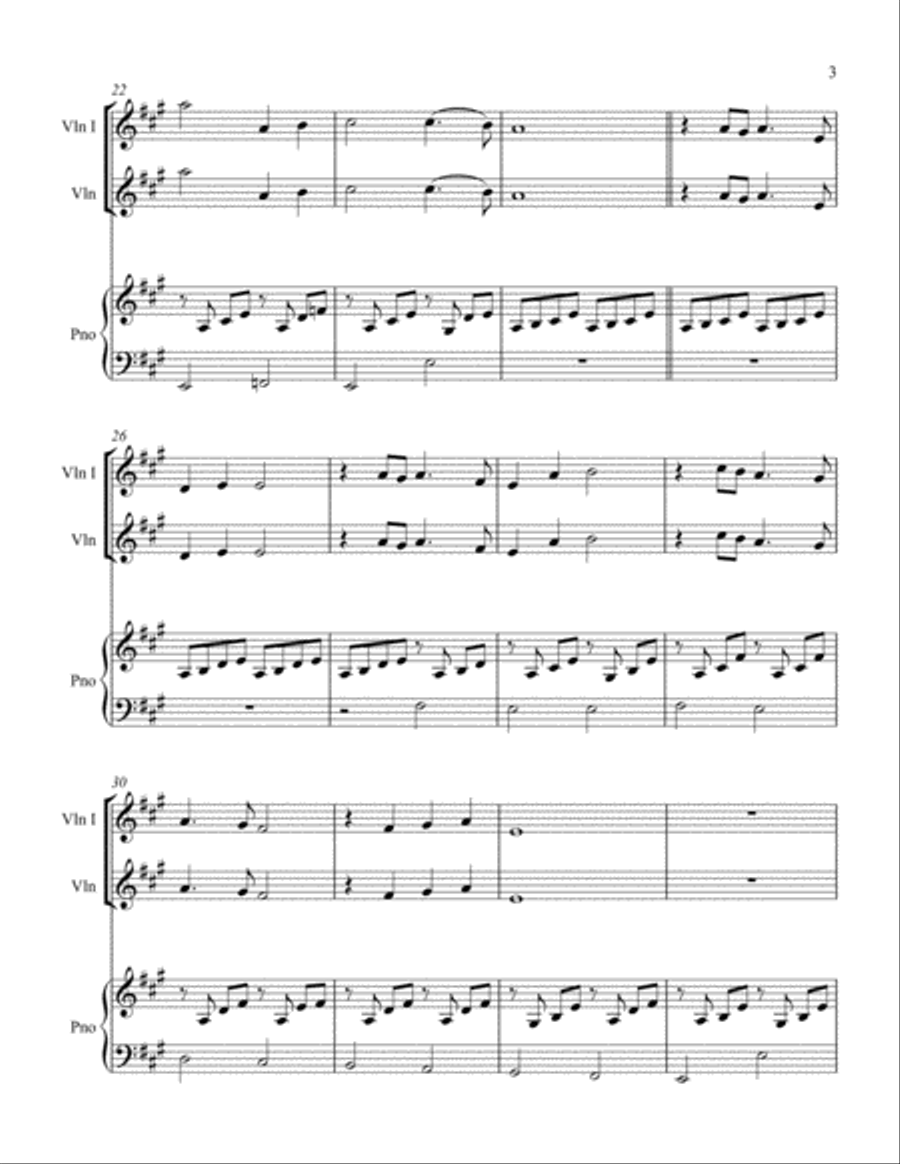 Nearer Still Nearer Violin Solo scores gallery preview page 3