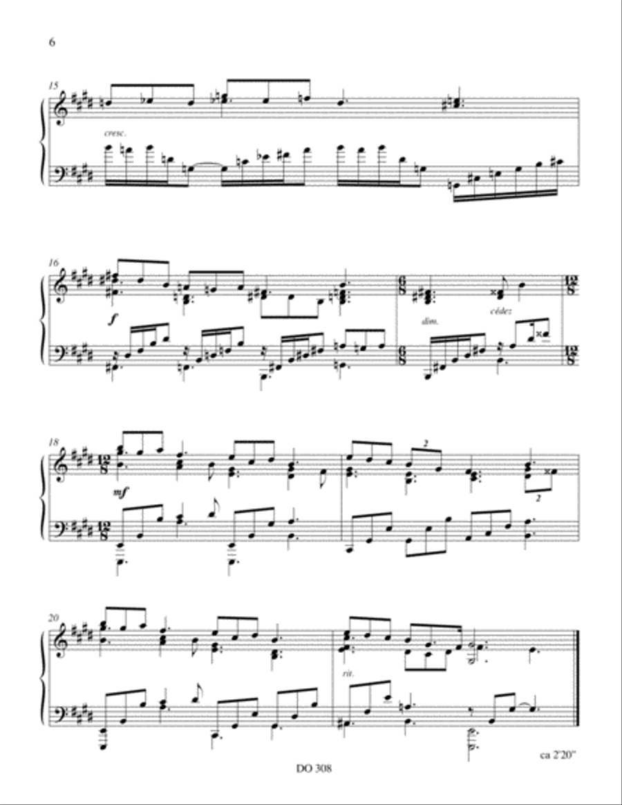 Paysages de Charlevoix Piano Solo scores gallery preview page 6