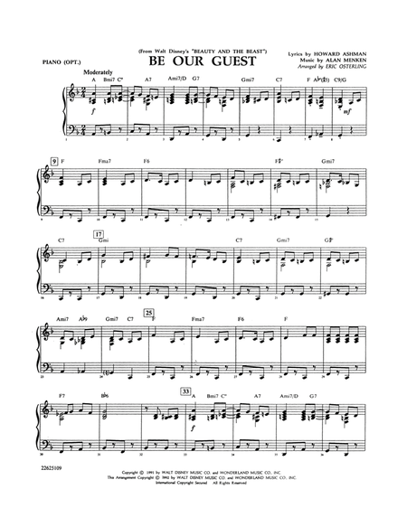 Be Our Guest (from Beauty And The Beast) (arr. Eric Osterling) - Piano