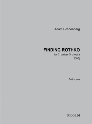 Book cover for Finding Rothko