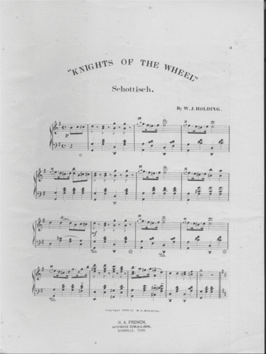 Knights of the Wheel Schottische Piano Solo scores gallery preview page 2